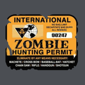 Zombie Hunting Permit - Adult Fan Favorite T Design