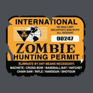 Zombie Hunting Permit - Adult Fan Favorite Crew Sweatshirt Design