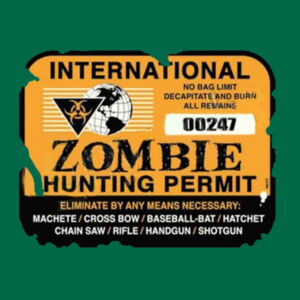Zombie Hunting Permit - Adult Fan Favorite Hooded Sweatshirt Design