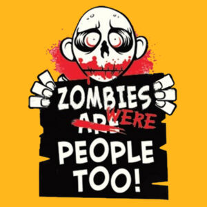 Zombies Were People - Ladies V-Neck T Design