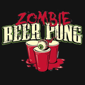 Zombie Beer Pong - Adult Premium Blend T Design