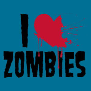 I Love Zombies - Ladies V-Neck T Design