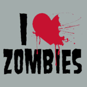 I Love Zombies - Adult Fan Favorite Hooded Sweatshirt Design