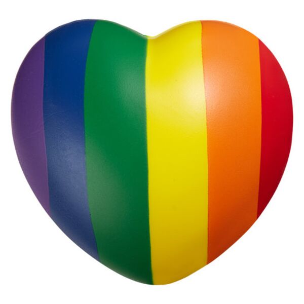 b.free Rainbow Pride Heart Shape Stress Ball Thumbnail