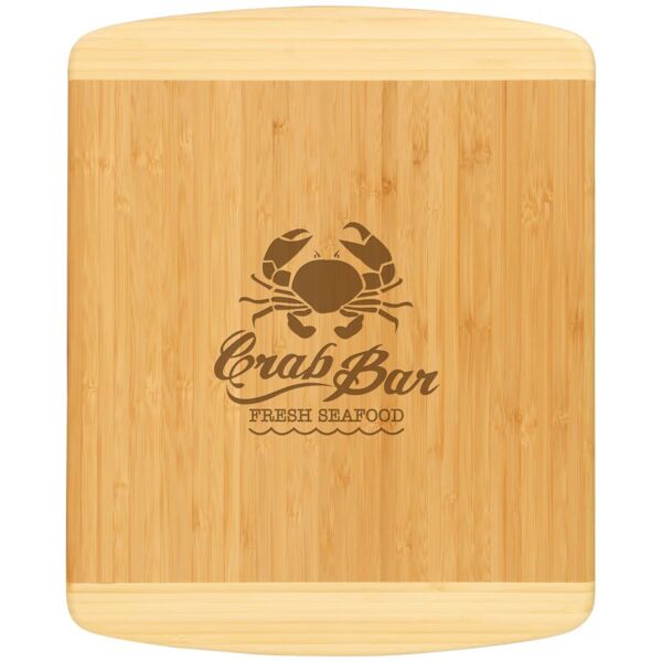 13 1/2" x 11 1/2" Bamboo 2-Tone Cutting Board Thumbnail